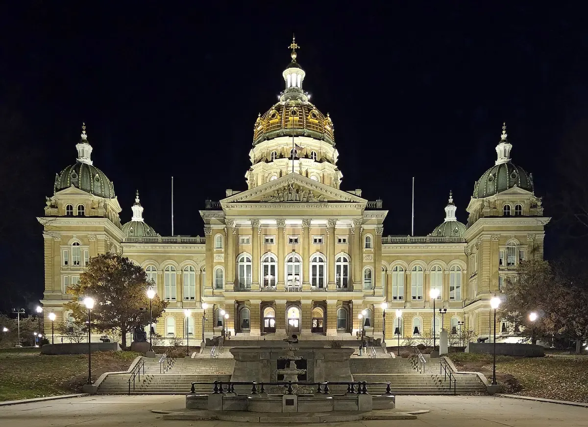 Iowa State Capitol in Des Moines, Iowa