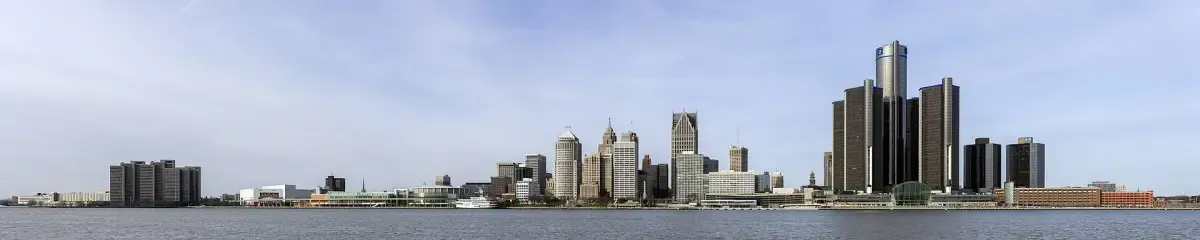 Detroit skyline, Michigan